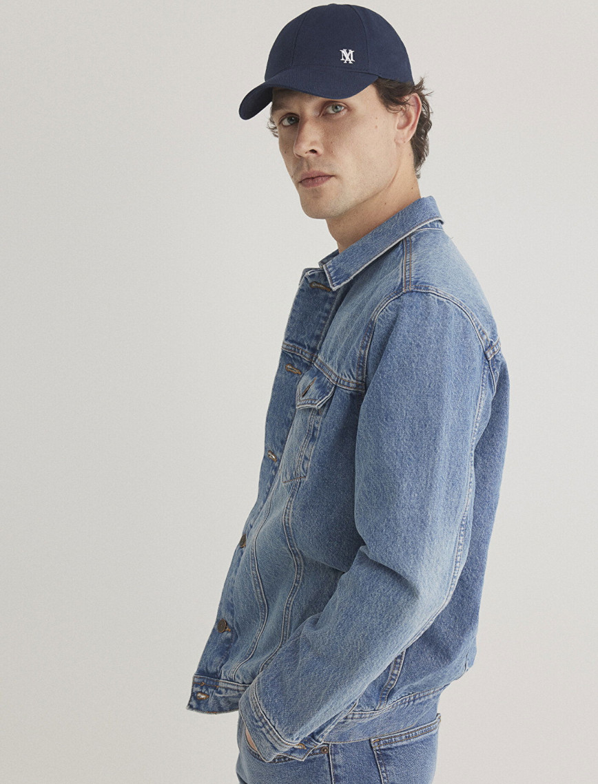 Mavi Drake Classic Denim Puslu Indigo Mavi Jean Ceket 010143-89136