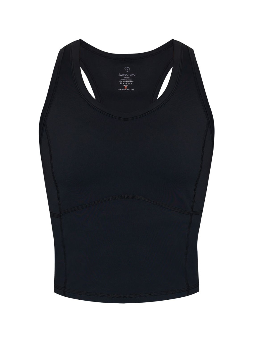 Sweaty Betty All Day Cropped Kadın Siyah Tank Top Sweaty Betty All Day Cropped Kadın Siyah Tank Top