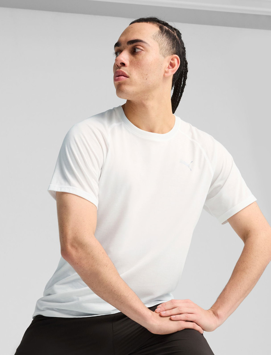 Puma Run Velocity Tri-Blend Erkek Beyaz T-Shirt Puma Run Velocity Tri-Blend Erkek Beyaz T-Shirt