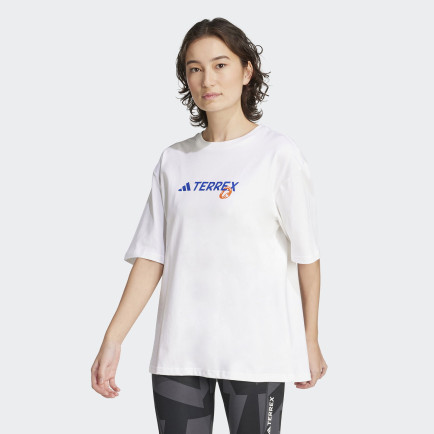 adidas Terrex Back Graphic Kadın Beyaz T-Shirt