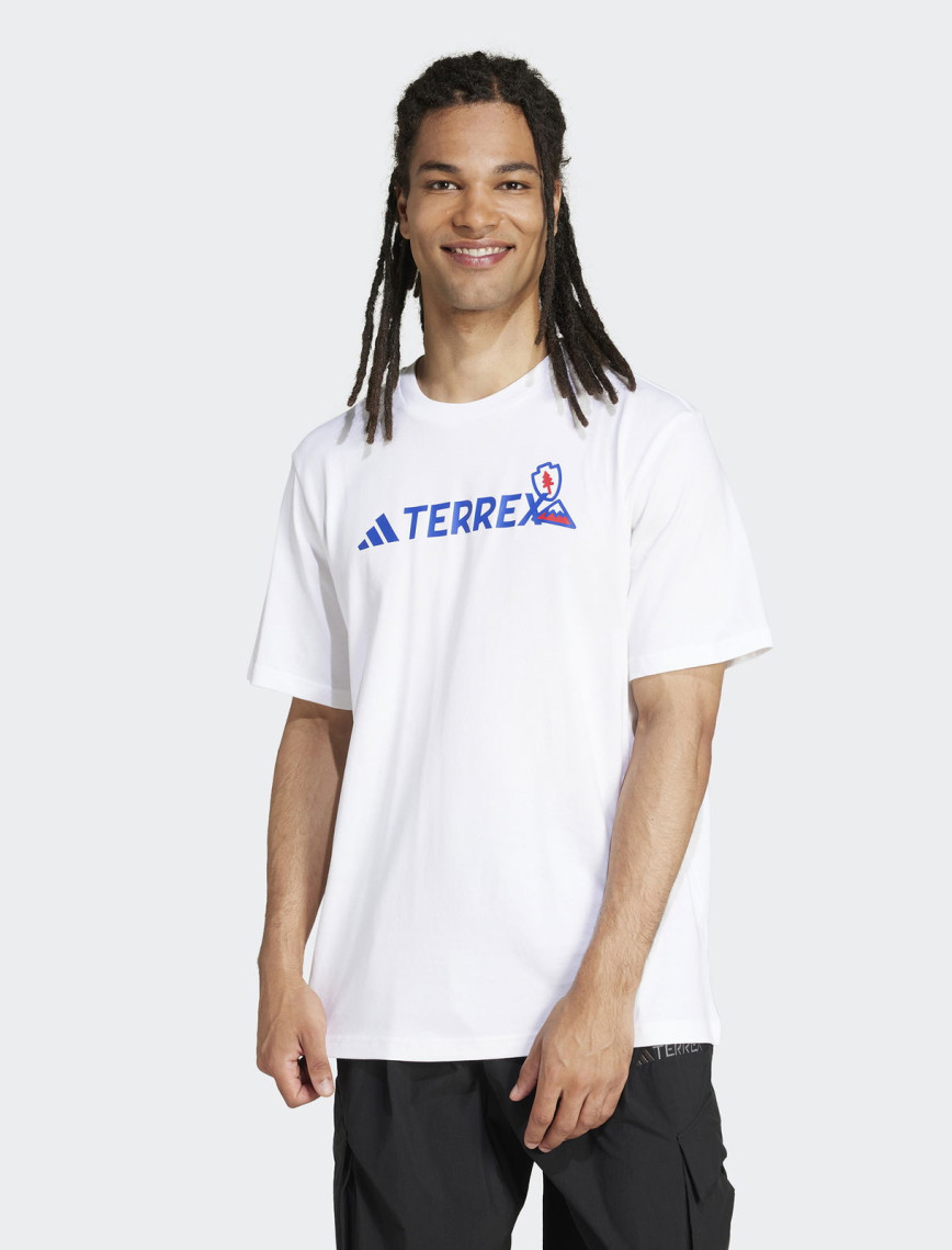 adidas Terrex Graphic Erkek Beyaz T-Shirt adidas Terrex Graphic Erkek Beyaz T-Shirt