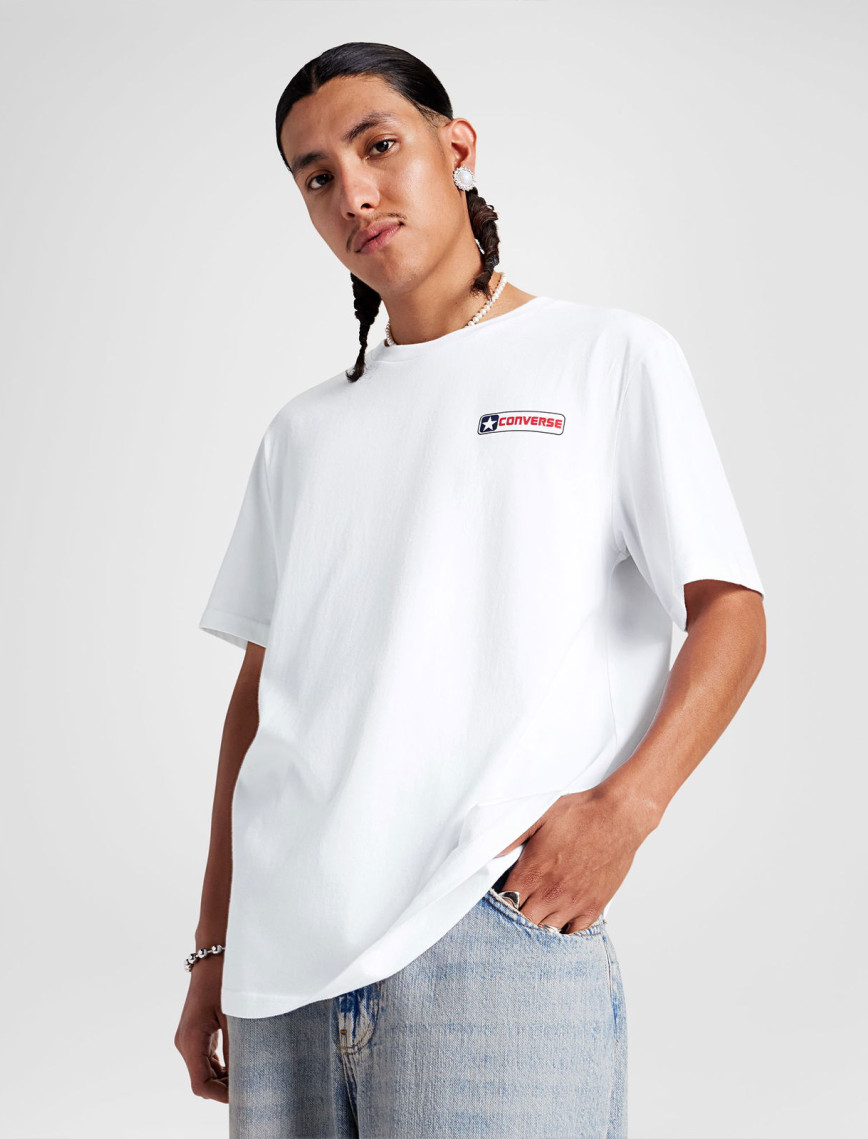 Converse Erkek Grafik Baskılı Beyaz T-Shirt Converse Erkek Grafik Baskılı Beyaz T-Shirt