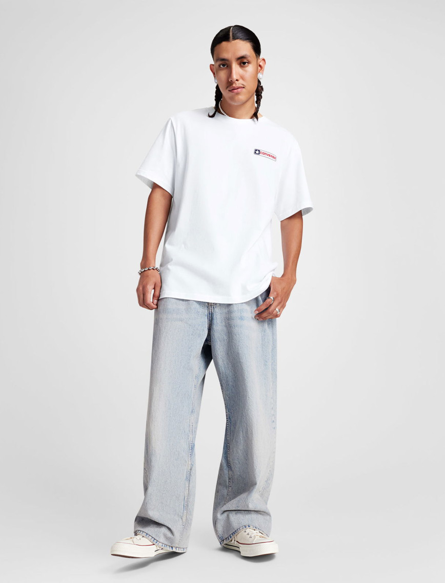 Converse Erkek Grafik Baskılı Beyaz T-Shirt Converse Erkek Grafik Baskılı Beyaz T-Shirt