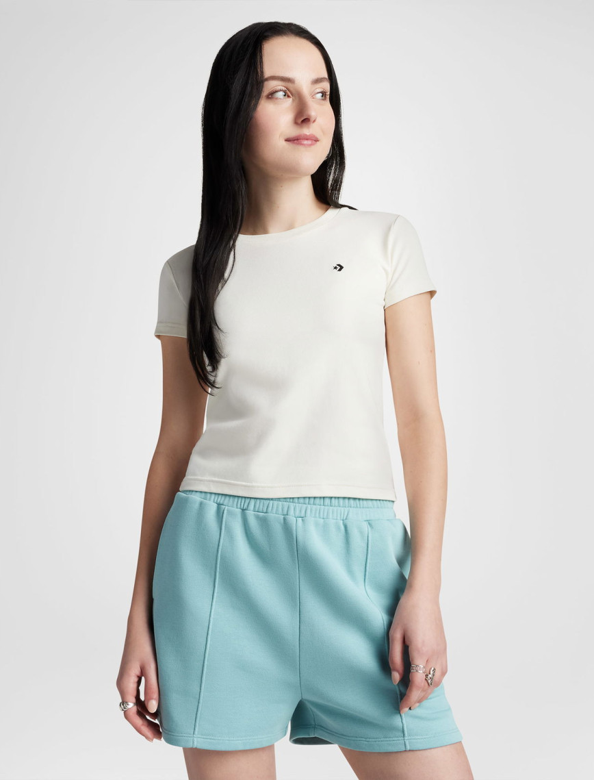 Converse Slim Fit Kadın Beyaz T-Shirt