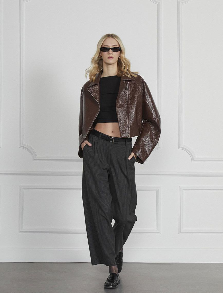 Çizgili Pileli Palazzo Pantolon Çizgili Pileli Palazzo Pantolon