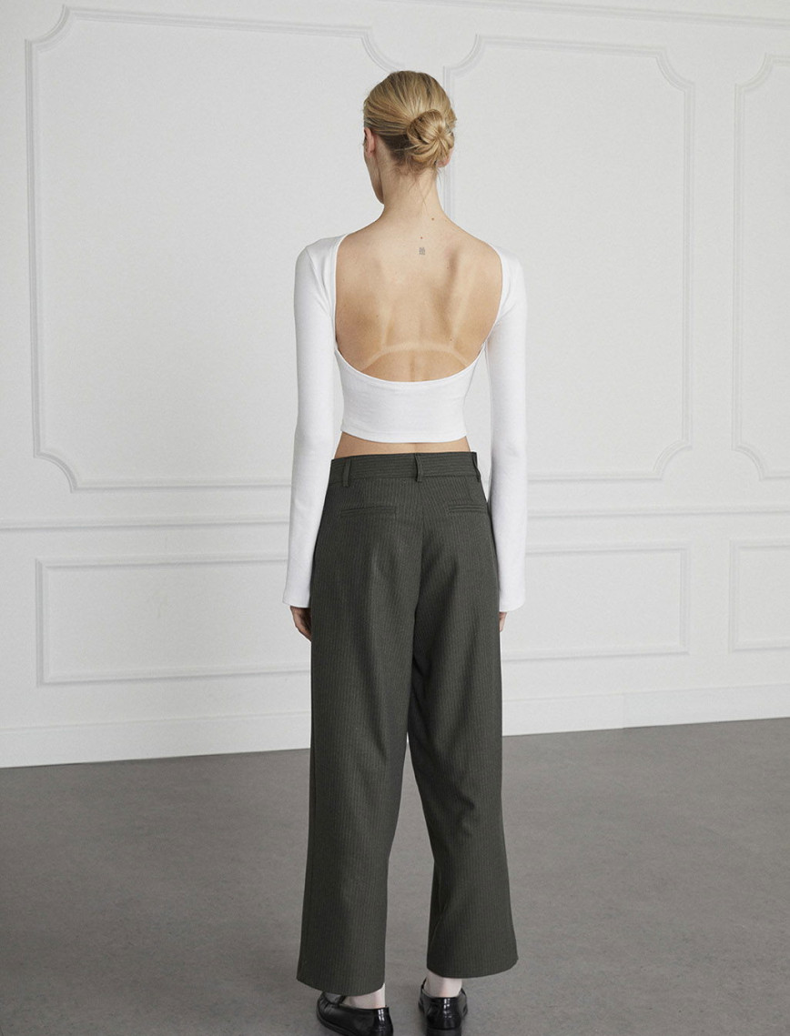 Çizgili Pileli Palazzo Pantolon Çizgili Pileli Palazzo Pantolon