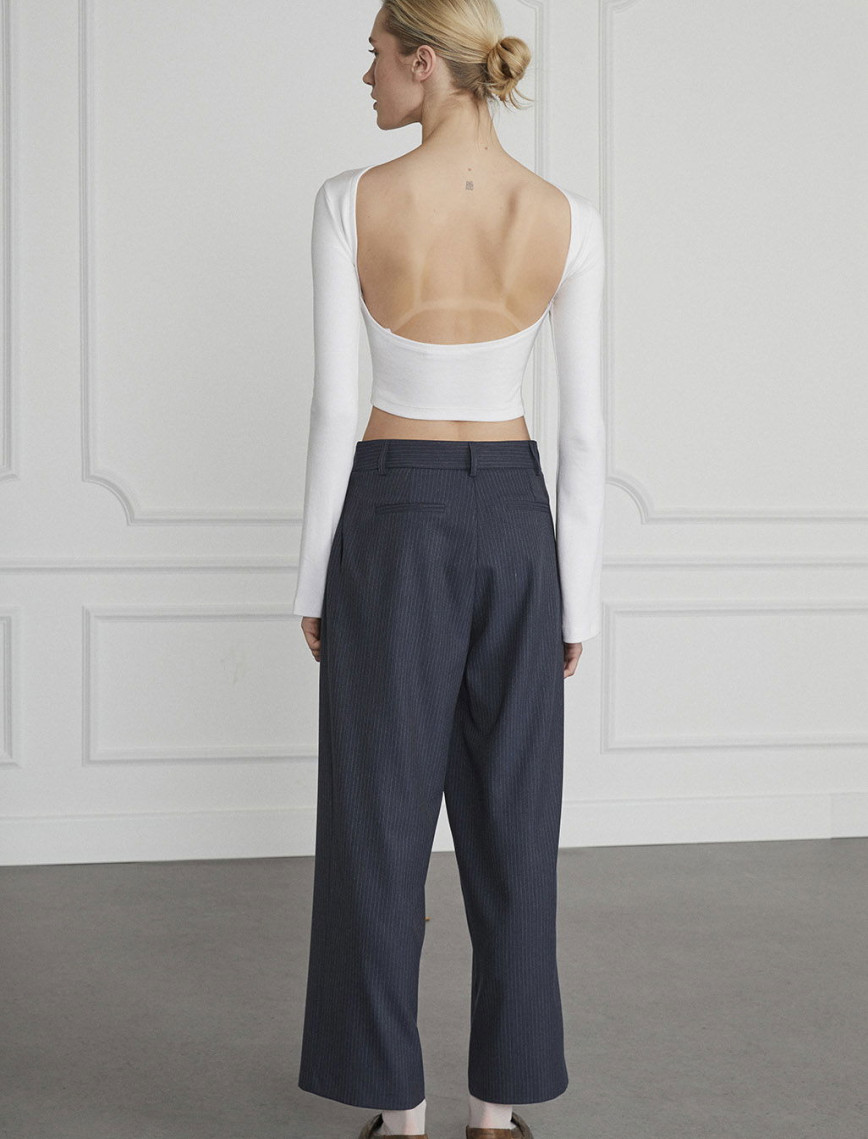 Çizgili Pileli Palazzo Pantolon Çizgili Pileli Palazzo Pantolon