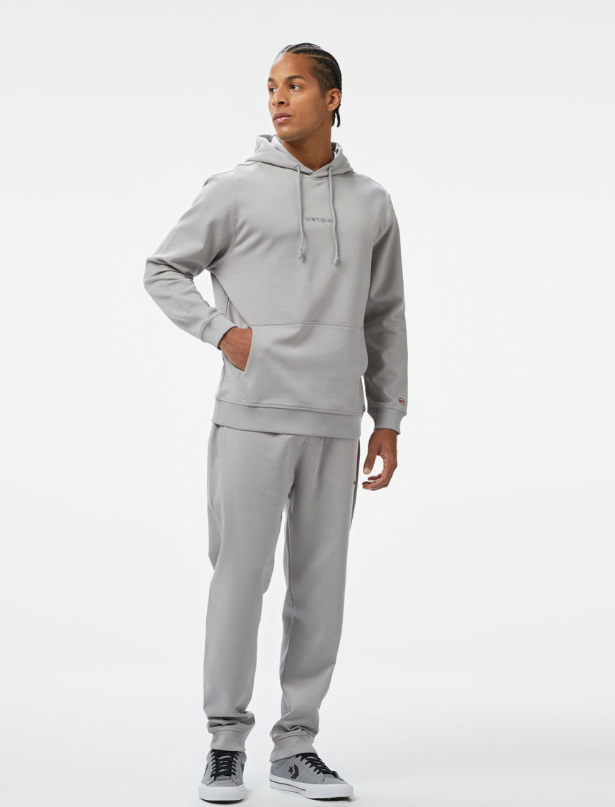 UNITED4 Classic Erkek Gri Hoodie UNITED4 Classic Erkek Gri Hoodie
