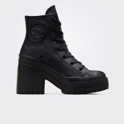 Converse Chuck 70 De Luxe Unisex Siyah Deri Platform Sneaker Converse Chuck 70 De Luxe Unisex Siyah Deri Platform Sneaker