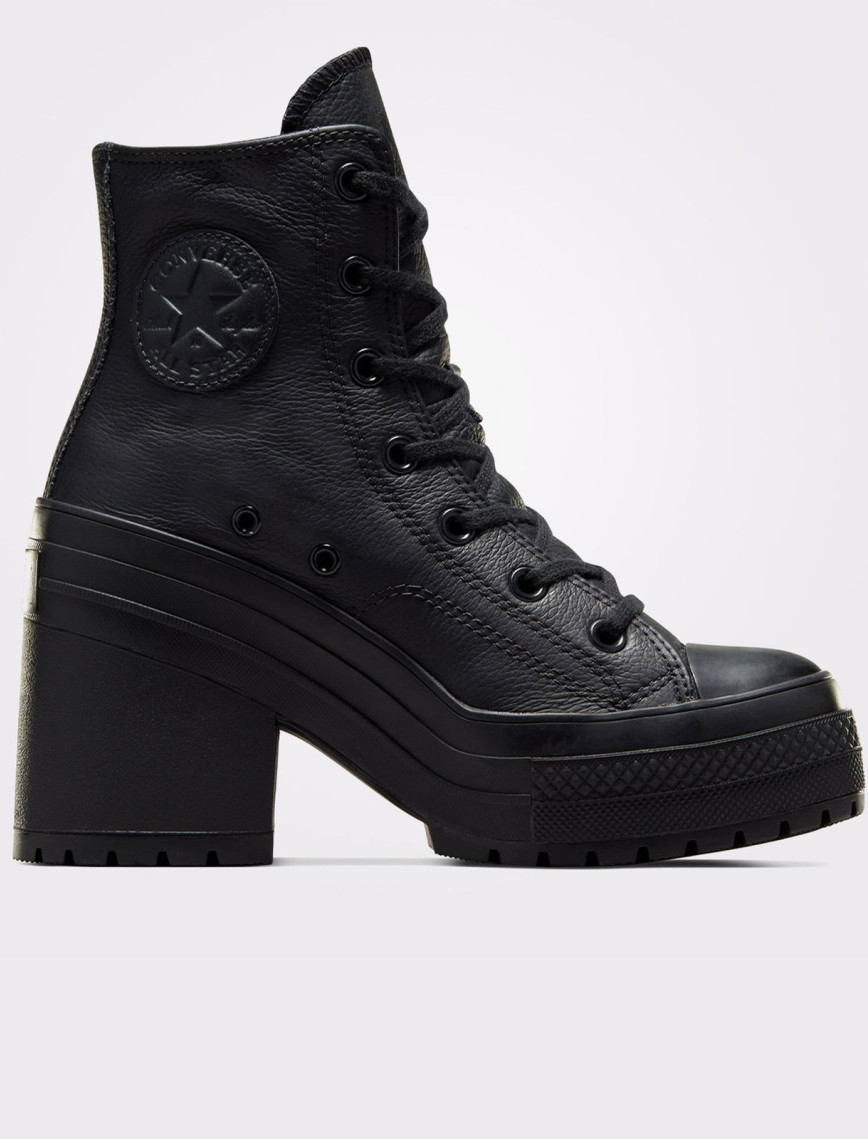 Converse Chuck 70 De Luxe Unisex Siyah Deri Platform Sneaker Converse Chuck 70 De Luxe Unisex Siyah Deri Platform Sneaker