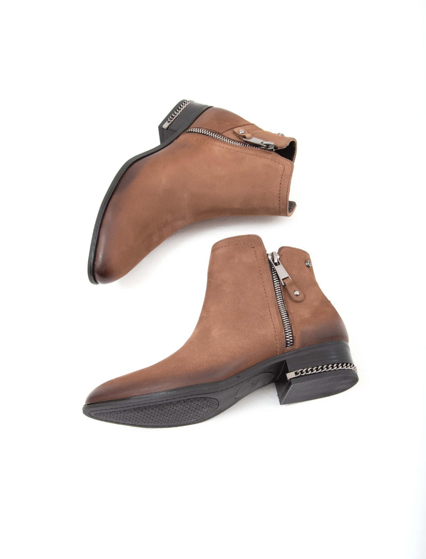 Tamer Tanca Kadın Hakiki Deri Bej Klasik Bot Tamer Tanca Kadın Hakiki Deri Bej Klasik Bot