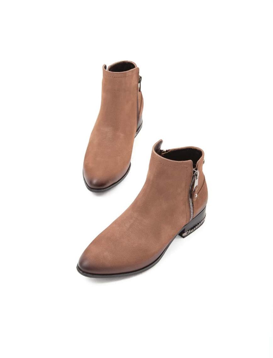 Tamer Tanca Kadın Hakiki Deri Bej Klasik Bot Tamer Tanca Kadın Hakiki Deri Bej Klasik Bot