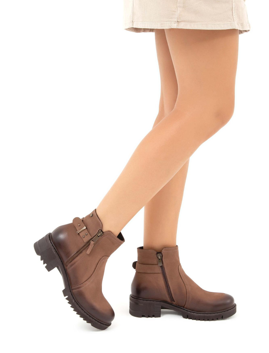 Tamer Tanca Kadın Hakiki Deri Bej Günlük Bot Tamer Tanca Kadın Hakiki Deri Bej Günlük Bot