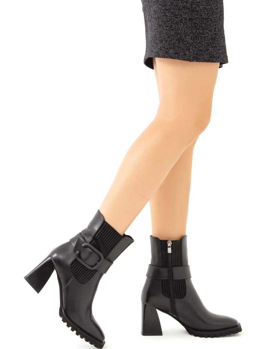 Tamer Tanca Kadın Hakiki Deri Siyah Deri Topuklu Bot Tamer Tanca Kadın Hakiki Deri Siyah Deri Topuklu Bot