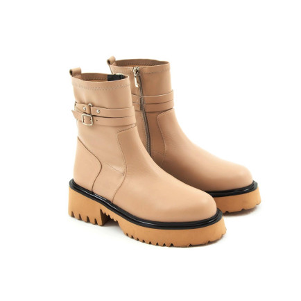 Tamer Tanca Kadın Hakiki Deri Bej Günlük Bot