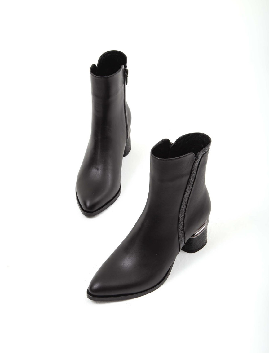 Tamer Tanca Kadın Hakiki Deri Siyah Klasik Bot Tamer Tanca Kadın Hakiki Deri Siyah Klasik Bot