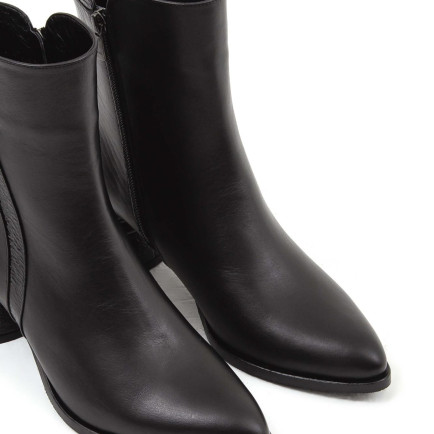 Tamer Tanca Kadın Hakiki Deri Siyah Klasik Bot