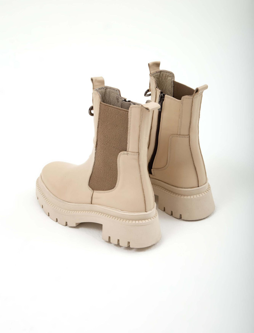 Tamer Tanca Kadın Hakiki Deri Bej Günlük Bot Tamer Tanca Kadın Hakiki Deri Bej Günlük Bot