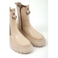 Tamer Tanca Kadın Hakiki Deri Bej Günlük Bot Tamer Tanca Kadın Hakiki Deri Bej Günlük Bot