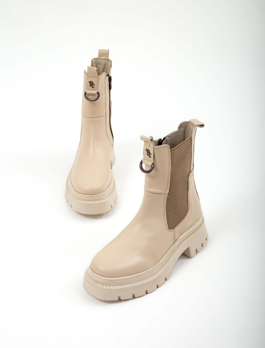 Tamer Tanca Kadın Hakiki Deri Bej Günlük Bot Tamer Tanca Kadın Hakiki Deri Bej Günlük Bot