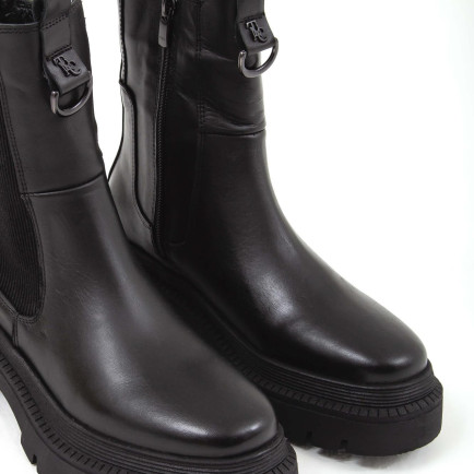 Tamer Tanca Kadın Hakiki Deri Siyah Günlük Bot