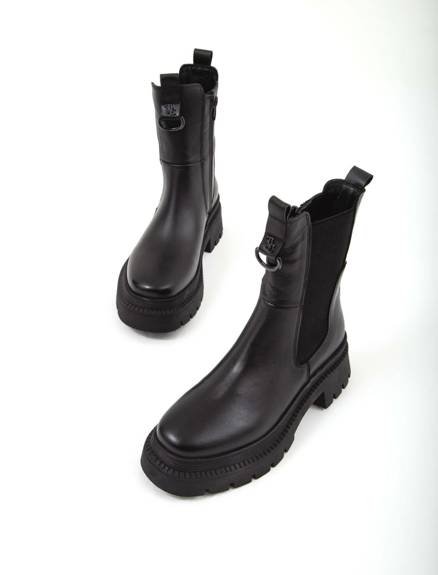 Tamer Tanca Kadın Hakiki Deri Siyah Günlük Bot Tamer Tanca Kadın Hakiki Deri Siyah Günlük Bot