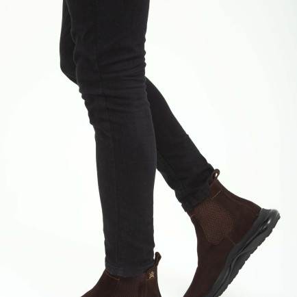 Tamer Tanca Erkek Hakiki Deri Kahverengi Süet Casual Bot Tamer Tanca Erkek Hakiki Deri Kahverengi Süet Casual Bot