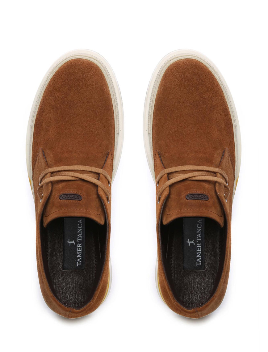Tamer Tanca Erkek Hakiki Deri Taba Süet Casual Bot