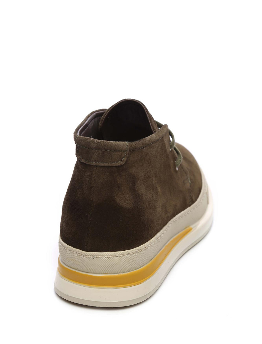 Tamer Tanca Erkek Hakiki Deri Yeşil Süet Casual Bot