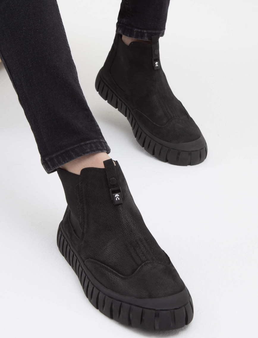 Valmenti Erkek Hakiki Deri Siyah Nubuk Casual Bot Valmenti Erkek Hakiki Deri Siyah Nubuk Casual Bot