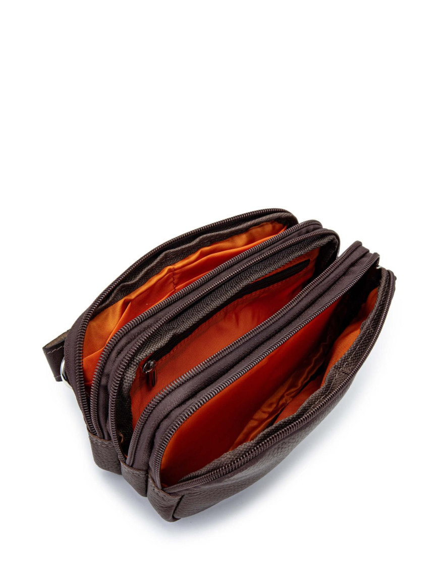 Tamer Tanca Erkek Hakiki Deri Kahverengi El Çantası