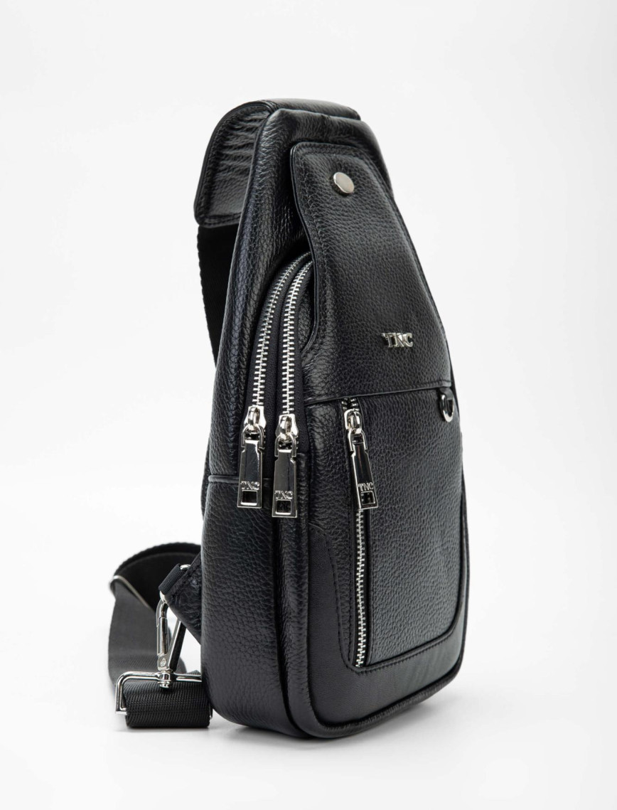 Tamer Tanca Erkek Hakiki Deri Siyah Body Bag Çanta Tamer Tanca Erkek Hakiki Deri Siyah Body Bag Çanta