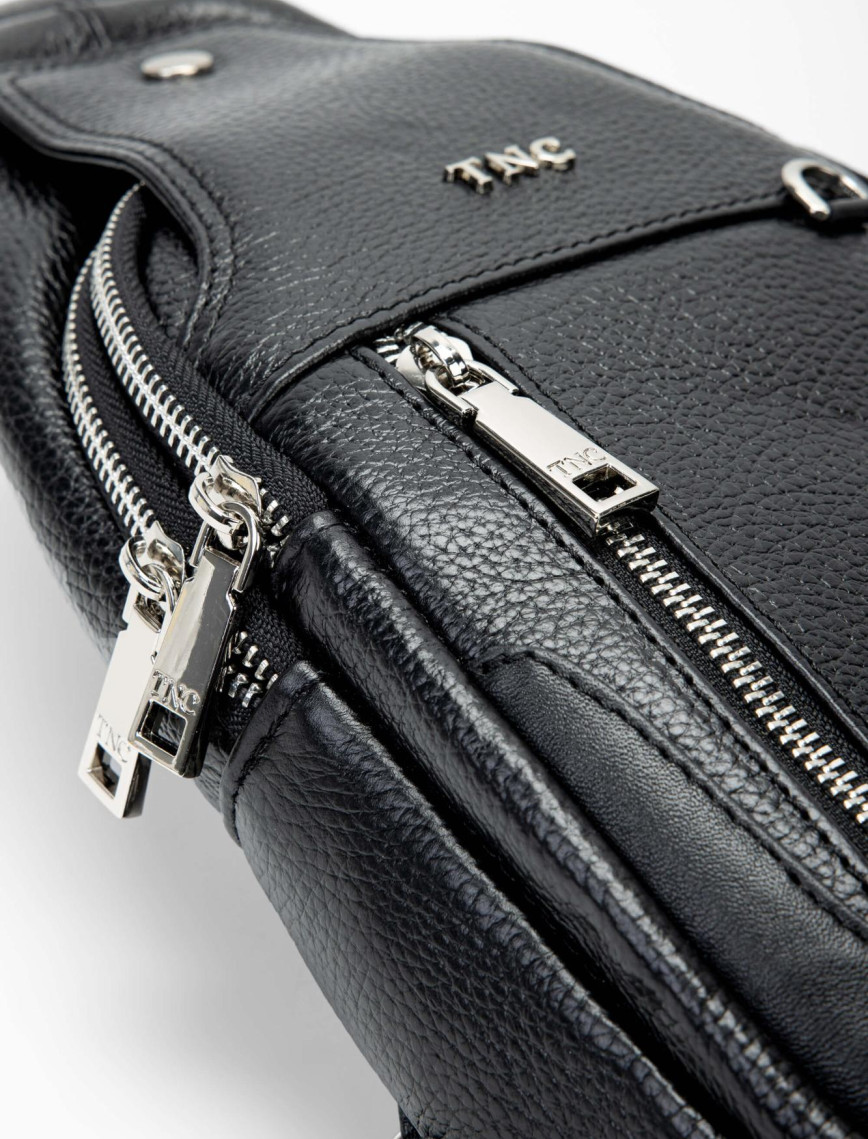 Tamer Tanca Erkek Hakiki Deri Siyah Body Bag Çanta Tamer Tanca Erkek Hakiki Deri Siyah Body Bag Çanta