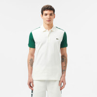 Lacoste Erkek Regular Fit Renk Bloklu Beyaz Polo Lacoste Erkek Regular Fit Renk Bloklu Beyaz Polo
