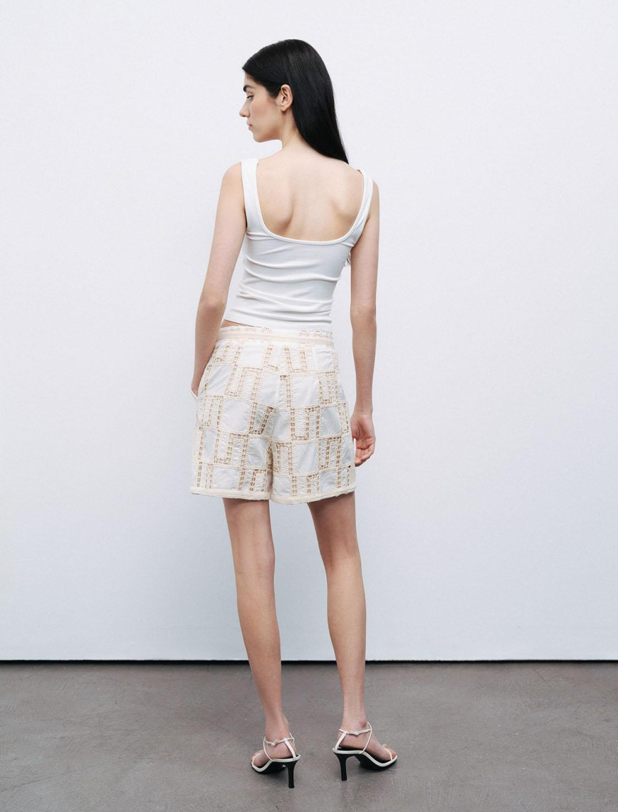 Brodeli Mini Şort Brodeli Mini Şort