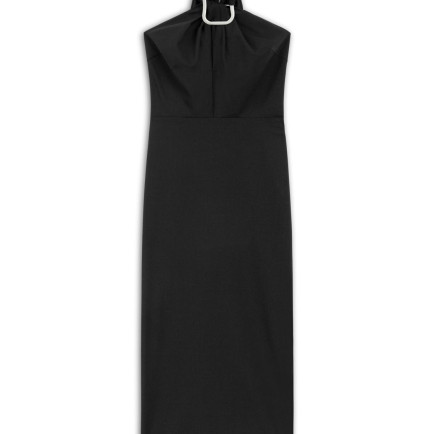 Boyundan Bağlamalı Midi Elbise Boyundan Bağlamalı Midi Elbise