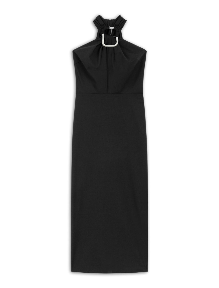 Boyundan Bağlamalı Midi Elbise Boyundan Bağlamalı Midi Elbise