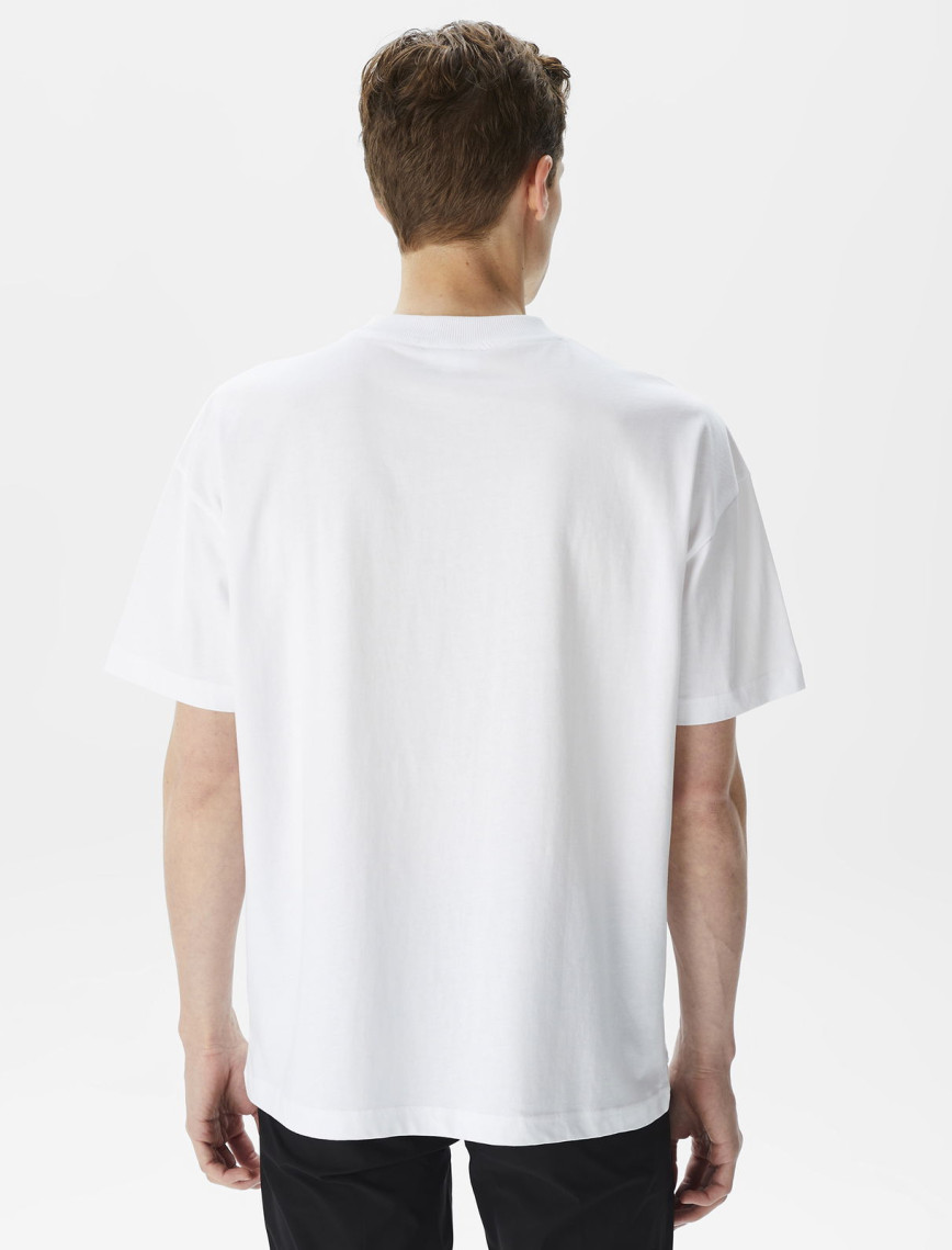 Lacoste Erkek Relaxed Fit Bisiklet Yaka Baskılı Beyaz T-Shirt Lacoste Erkek Relaxed Fit Bisiklet Yaka Baskılı Beyaz T-Shirt