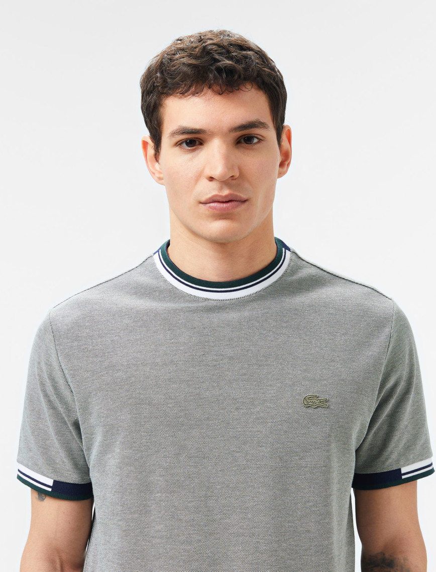 Lacoste Erkek Regular Fit Bisiklet Yaka Gri T-Shirt Lacoste Erkek Regular Fit Bisiklet Yaka Gri T-Shirt