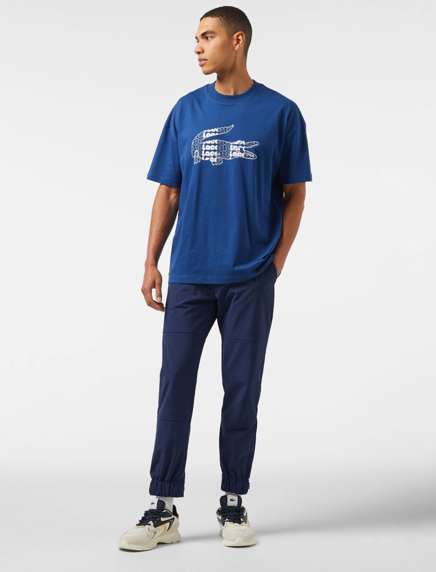 Lacoste Erkek Relaxed Fit Bisiklet Yaka Baskılı Lacivert T-Shirt Lacoste Erkek Relaxed Fit Bisiklet Yaka Baskılı Lacivert T-Shirt