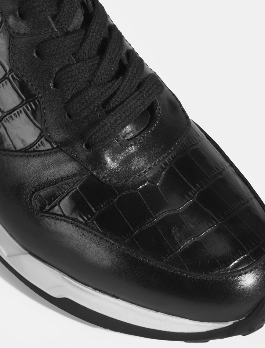 Dimitrin Siyah Erkek Deri Bağcıklı Spor Ayakkabı Dimitrin Siyah Erkek Deri Bağcıklı Spor Ayakkabı