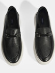 Liverty Siyah Erkek Deri Tokalı Loafer