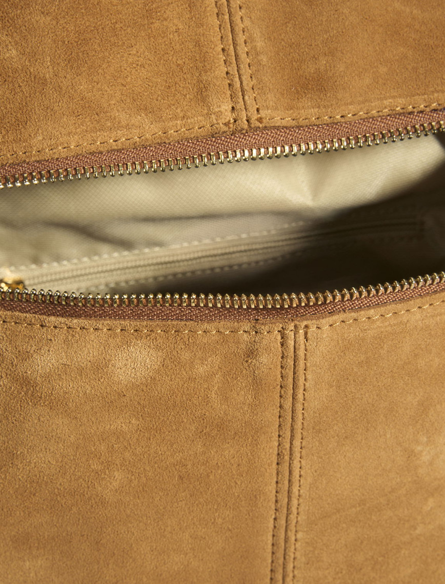 Kadın Taba Süet Detaylı Fermuarlı Sırt Çantası Kadın Taba Süet Detaylı Fermuarlı Sırt Çantası