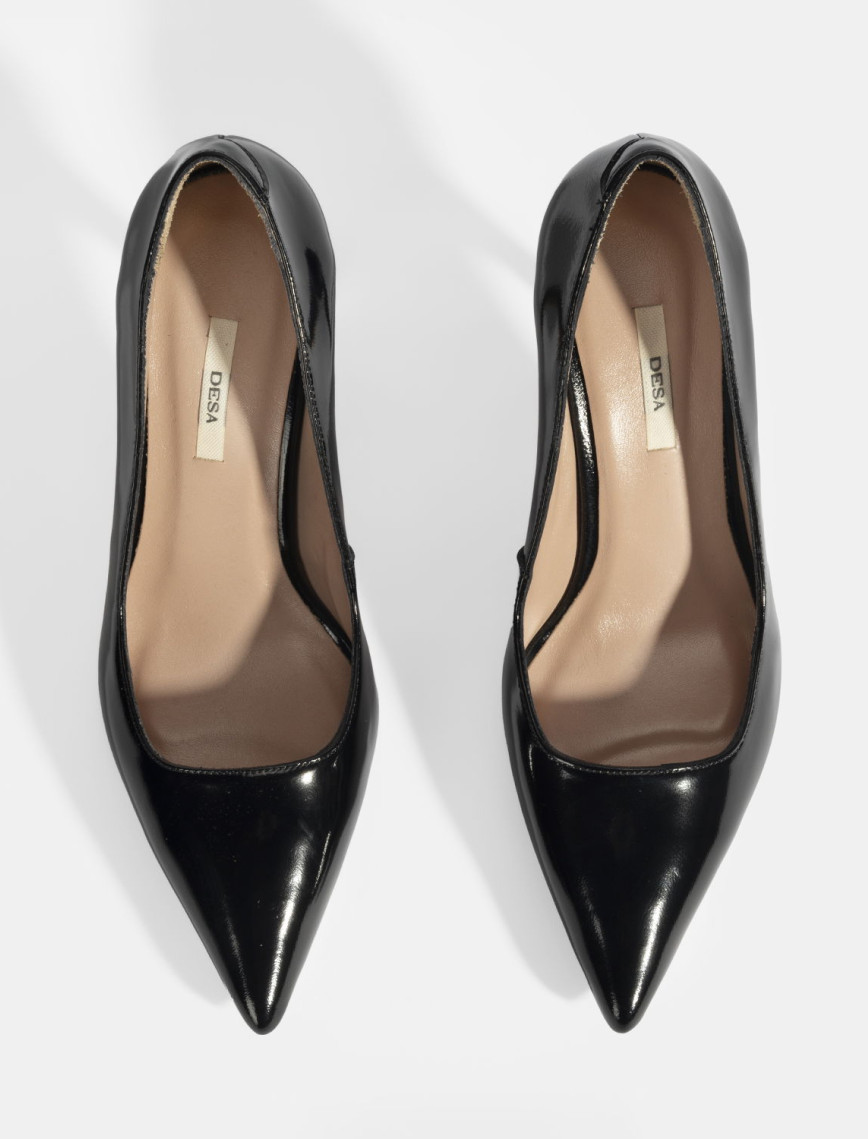 Kadın Siyah Rugan Topuklu Ayakkabı Kadın Siyah Rugan Topuklu Ayakkabı