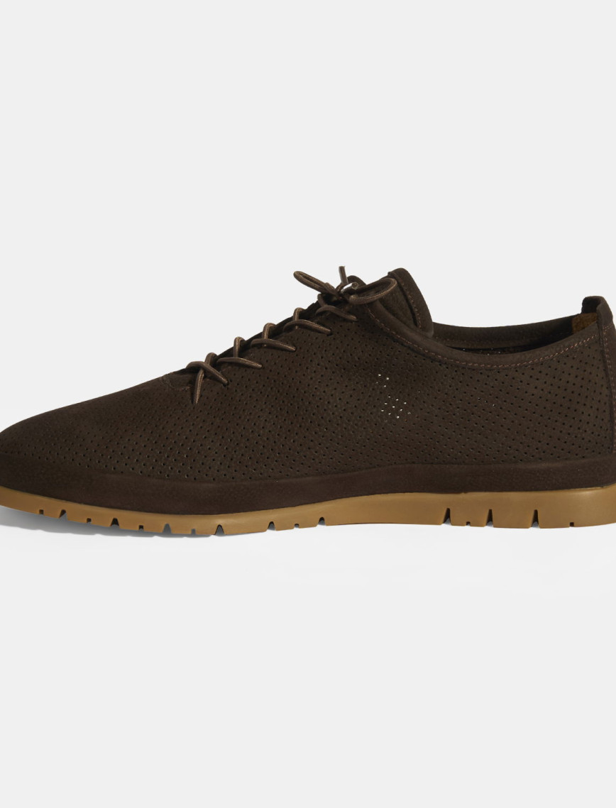 Erkek Koyu Kahve Bağcıklı Deri Ayakkabı Erkek Koyu Kahve Bağcıklı Deri Ayakkabı