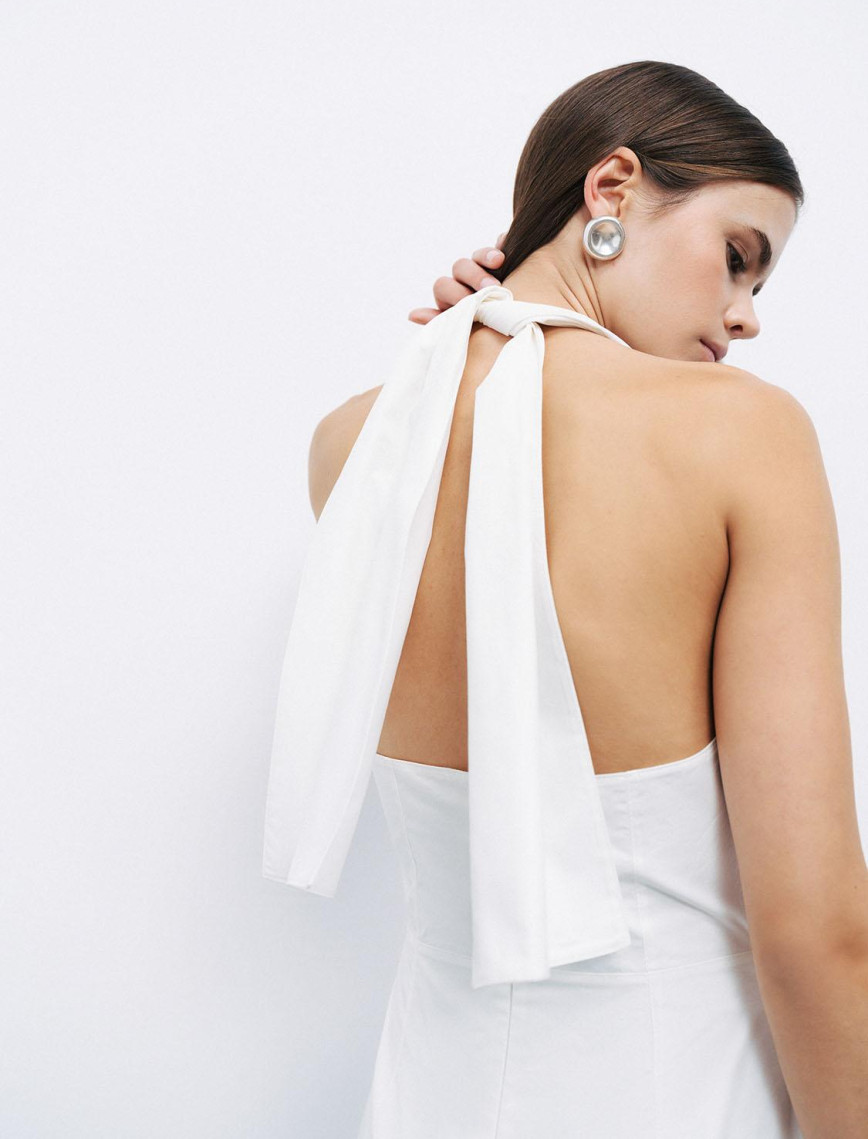 Boyundan Bağlamalı Maxi Elbise Boyundan Bağlamalı Maxi Elbise