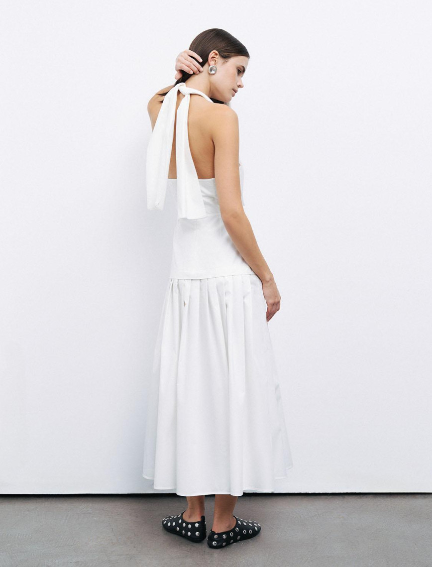 Boyundan Bağlamalı Maxi Elbise Boyundan Bağlamalı Maxi Elbise