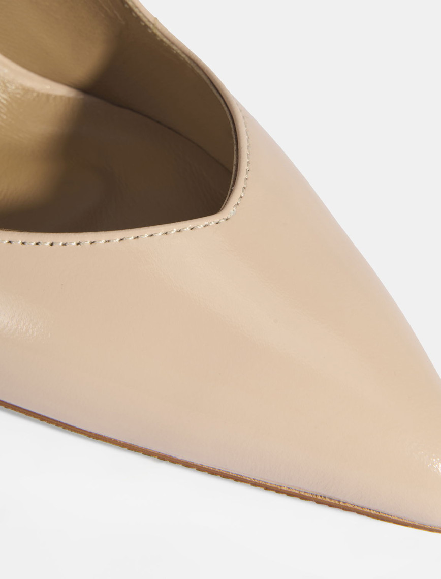 Kadın Pudra Rugan Topuklu Ayakkabı Kadın Pudra Rugan Topuklu Ayakkabı