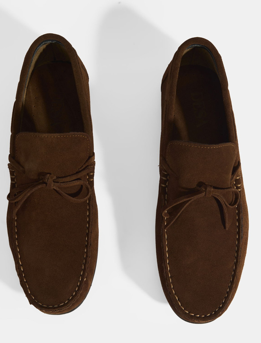 Calandra Taba Erkek Bağcık Detaylı Slip-On Süet Loafer Calandra Taba Erkek Bağcık Detaylı Slip-On Süet Loafer