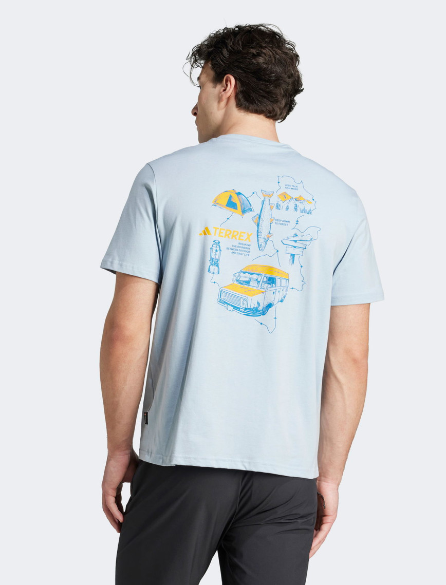 adidas Polygiene Graphic Erkek Mavi T-Shirt adidas Polygiene Graphic Erkek Mavi T-Shirt